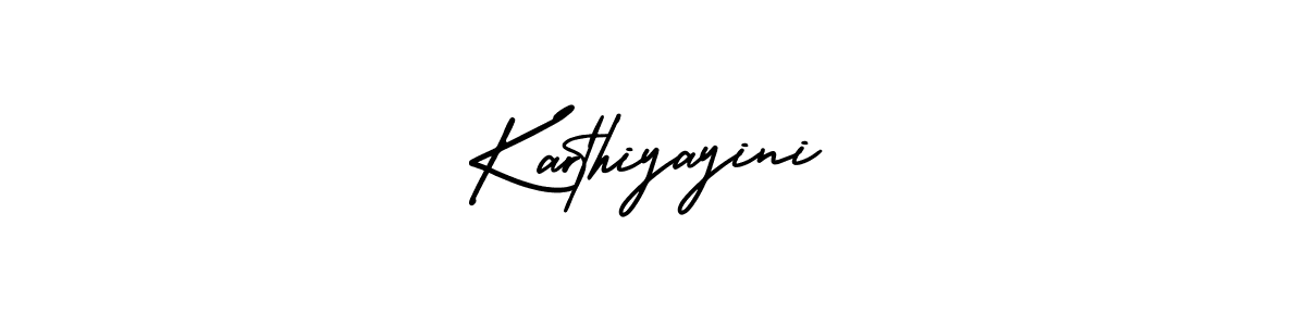 You should practise on your own different ways (AmerikaSignatureDemo-Regular) to write your name (Karthiyayini) in signature. don't let someone else do it for you. Karthiyayini signature style 3 images and pictures png