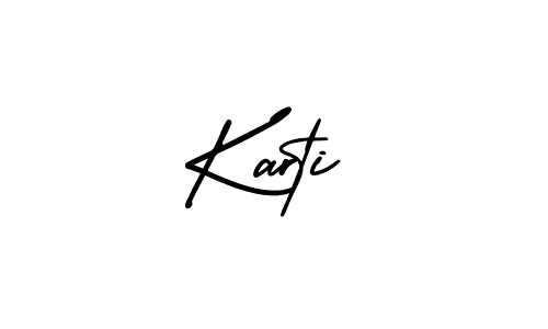The best way (AmerikaSignatureDemo-Regular) to make a short signature is to pick only two or three words in your name. The name Karti include a total of six letters. For converting this name. Karti signature style 3 images and pictures png
