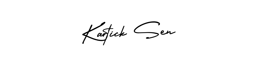 How to Draw Kartick Sen signature style? AmerikaSignatureDemo-Regular is a latest design signature styles for name Kartick Sen. Kartick Sen signature style 3 images and pictures png