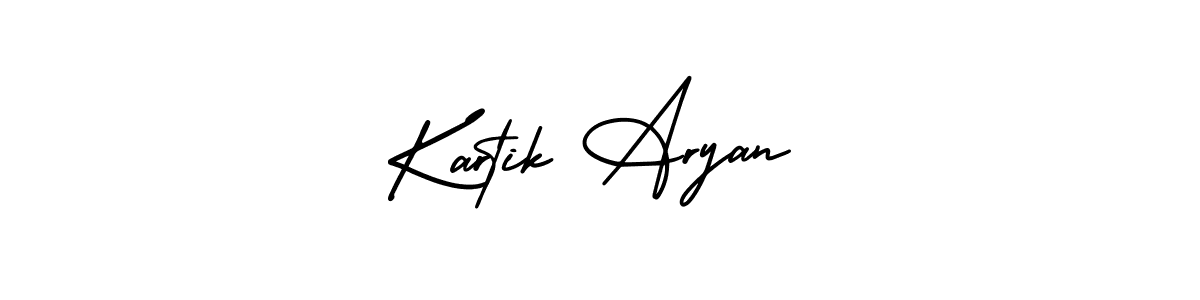 The best way (AmerikaSignatureDemo-Regular) to make a short signature is to pick only two or three words in your name. The name Kartik Aryan include a total of six letters. For converting this name. Kartik Aryan signature style 3 images and pictures png