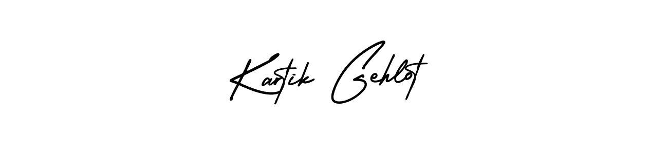 How to make Kartik Gehlot name signature. Use AmerikaSignatureDemo-Regular style for creating short signs online. This is the latest handwritten sign. Kartik Gehlot signature style 3 images and pictures png