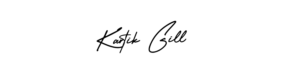 How to Draw Kartik Gill signature style? AmerikaSignatureDemo-Regular is a latest design signature styles for name Kartik Gill. Kartik Gill signature style 3 images and pictures png