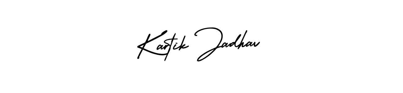 How to make Kartik Jadhav name signature. Use AmerikaSignatureDemo-Regular style for creating short signs online. This is the latest handwritten sign. Kartik Jadhav signature style 3 images and pictures png