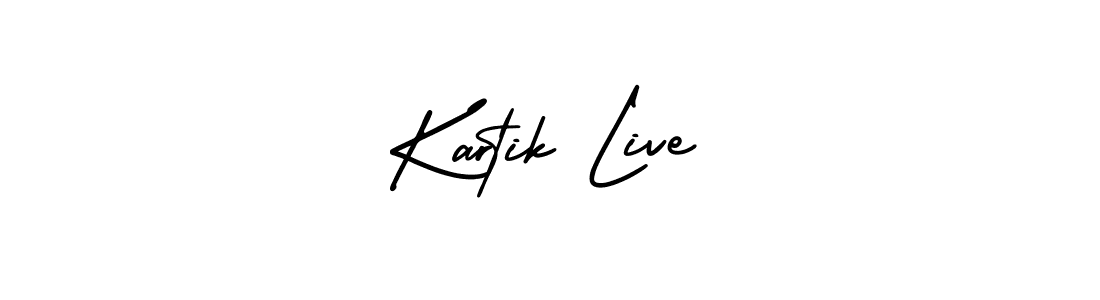 How to make Kartik Live name signature. Use AmerikaSignatureDemo-Regular style for creating short signs online. This is the latest handwritten sign. Kartik Live signature style 3 images and pictures png