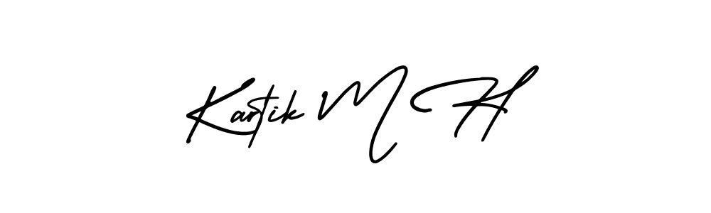 How to Draw Kartik M H signature style? AmerikaSignatureDemo-Regular is a latest design signature styles for name Kartik M H. Kartik M H signature style 3 images and pictures png