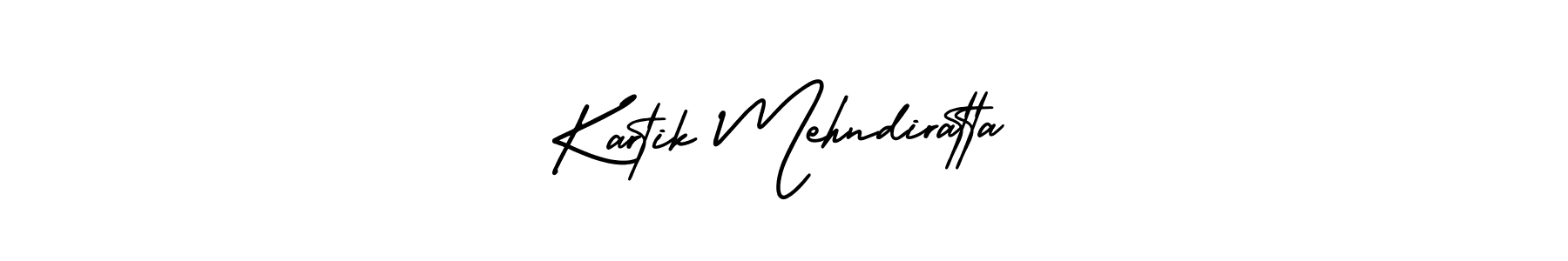 Use a signature maker to create a handwritten signature online. With this signature software, you can design (AmerikaSignatureDemo-Regular) your own signature for name Kartik Mehndiratta. Kartik Mehndiratta signature style 3 images and pictures png