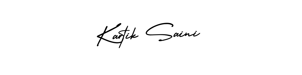 Make a beautiful signature design for name Kartik Saini. With this signature (AmerikaSignatureDemo-Regular) style, you can create a handwritten signature for free. Kartik Saini signature style 3 images and pictures png