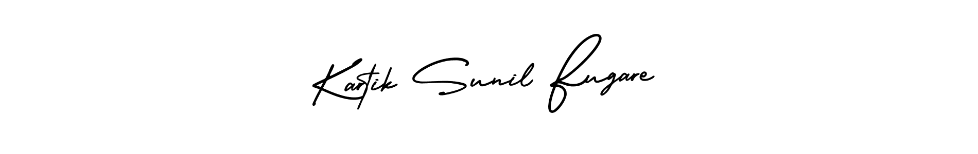 You should practise on your own different ways (AmerikaSignatureDemo-Regular) to write your name (Kartik Sunil Fugare) in signature. don't let someone else do it for you. Kartik Sunil Fugare signature style 3 images and pictures png