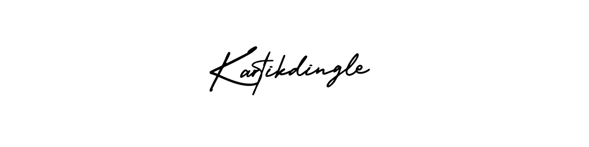 You should practise on your own different ways (AmerikaSignatureDemo-Regular) to write your name (Kartikdingle) in signature. don't let someone else do it for you. Kartikdingle signature style 3 images and pictures png