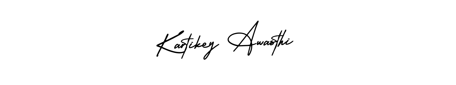 How to make Kartikey Awasthi name signature. Use AmerikaSignatureDemo-Regular style for creating short signs online. This is the latest handwritten sign. Kartikey Awasthi signature style 3 images and pictures png