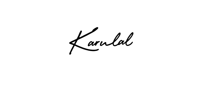 This is the best signature style for the Karulal name. Also you like these signature font (AmerikaSignatureDemo-Regular). Mix name signature. Karulal signature style 3 images and pictures png