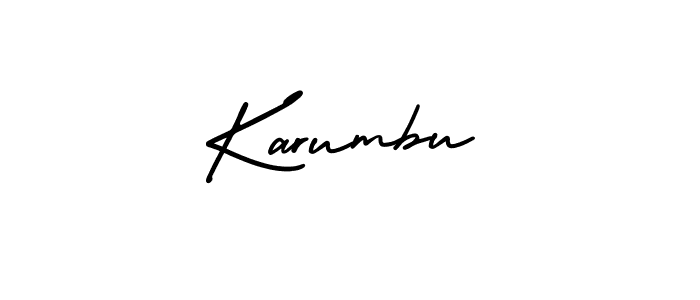 Create a beautiful signature design for name Karumbu. With this signature (AmerikaSignatureDemo-Regular) fonts, you can make a handwritten signature for free. Karumbu signature style 3 images and pictures png