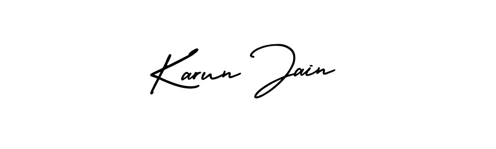 AmerikaSignatureDemo-Regular is a professional signature style that is perfect for those who want to add a touch of class to their signature. It is also a great choice for those who want to make their signature more unique. Get Karun Jain name to fancy signature for free. Karun Jain signature style 3 images and pictures png