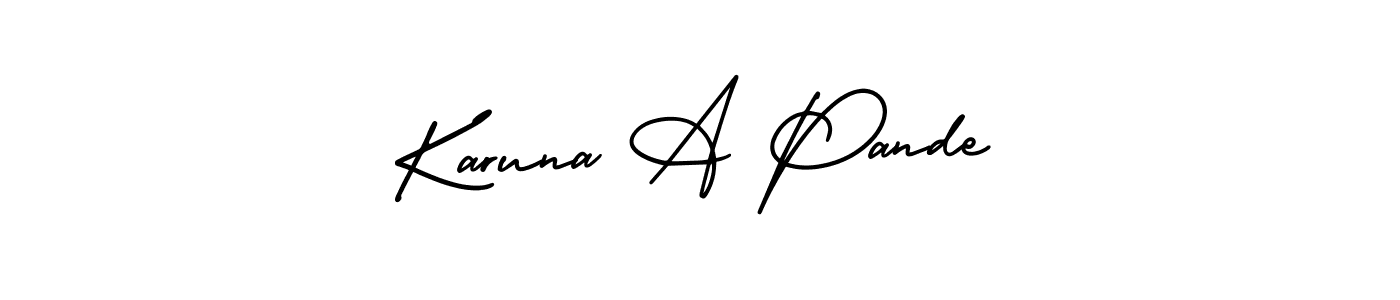 How to make Karuna A Pande signature? AmerikaSignatureDemo-Regular is a professional autograph style. Create handwritten signature for Karuna A Pande name. Karuna A Pande signature style 3 images and pictures png