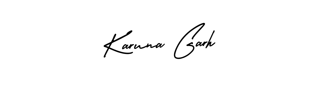 This is the best signature style for the Karuna Garh name. Also you like these signature font (AmerikaSignatureDemo-Regular). Mix name signature. Karuna Garh signature style 3 images and pictures png