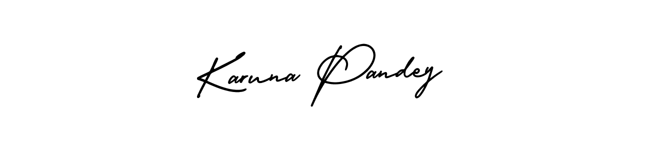 if you are searching for the best signature style for your name Karuna Pandey. so please give up your signature search. here we have designed multiple signature styles  using AmerikaSignatureDemo-Regular. Karuna Pandey signature style 3 images and pictures png