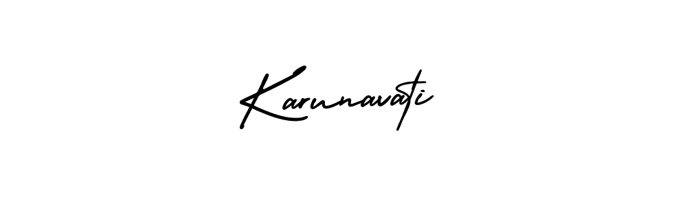AmerikaSignatureDemo-Regular is a professional signature style that is perfect for those who want to add a touch of class to their signature. It is also a great choice for those who want to make their signature more unique. Get Karunavati name to fancy signature for free. Karunavati signature style 3 images and pictures png