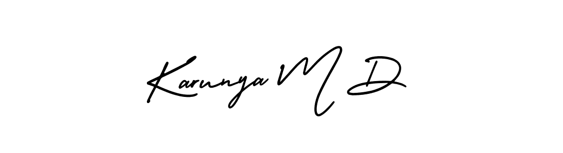 Check out images of Autograph of Karunya M D name. Actor Karunya M D Signature Style. AmerikaSignatureDemo-Regular is a professional sign style online. Karunya M D signature style 3 images and pictures png