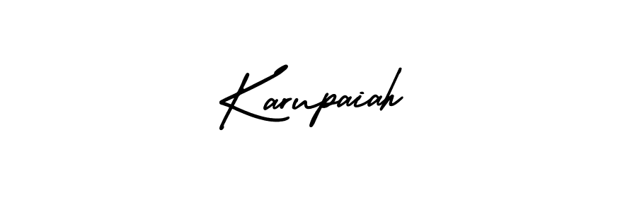 Karupaiah stylish signature style. Best Handwritten Sign (AmerikaSignatureDemo-Regular) for my name. Handwritten Signature Collection Ideas for my name Karupaiah. Karupaiah signature style 3 images and pictures png