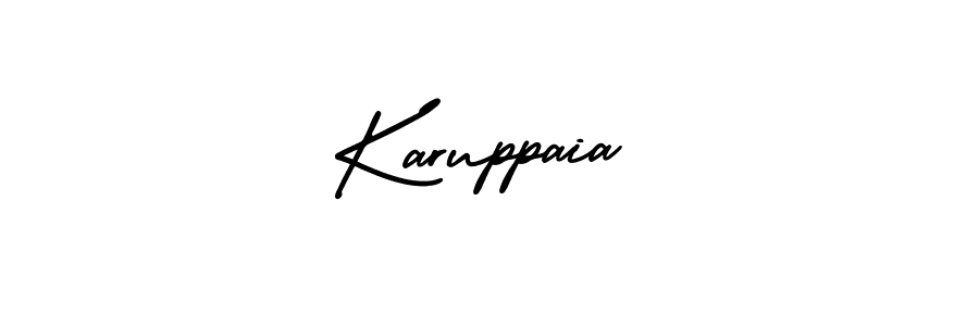 Use a signature maker to create a handwritten signature online. With this signature software, you can design (AmerikaSignatureDemo-Regular) your own signature for name Karuppaia. Karuppaia signature style 3 images and pictures png