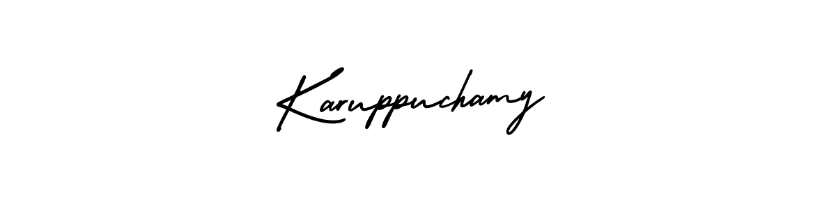 AmerikaSignatureDemo-Regular is a professional signature style that is perfect for those who want to add a touch of class to their signature. It is also a great choice for those who want to make their signature more unique. Get Karuppuchamy name to fancy signature for free. Karuppuchamy signature style 3 images and pictures png