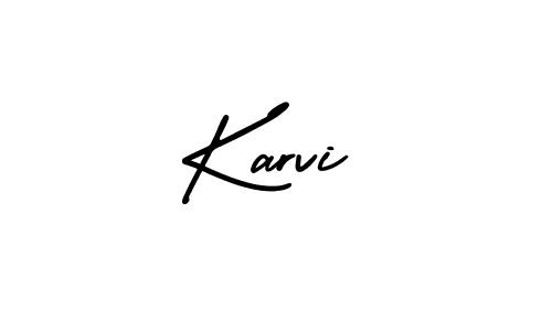 Make a beautiful signature design for name Karvi. With this signature (AmerikaSignatureDemo-Regular) style, you can create a handwritten signature for free. Karvi signature style 3 images and pictures png