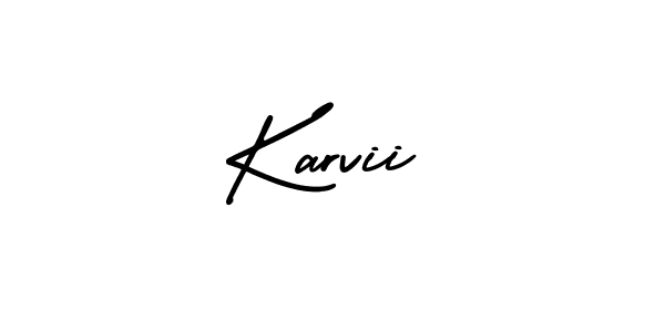 Design your own signature with our free online signature maker. With this signature software, you can create a handwritten (AmerikaSignatureDemo-Regular) signature for name Karvii. Karvii signature style 3 images and pictures png