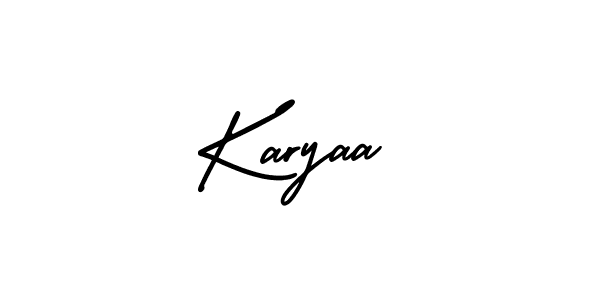 Make a beautiful signature design for name Karyaa. With this signature (AmerikaSignatureDemo-Regular) style, you can create a handwritten signature for free. Karyaa signature style 3 images and pictures png