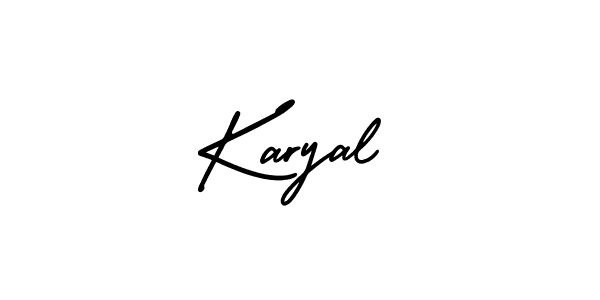 How to make Karyal signature? AmerikaSignatureDemo-Regular is a professional autograph style. Create handwritten signature for Karyal name. Karyal signature style 3 images and pictures png