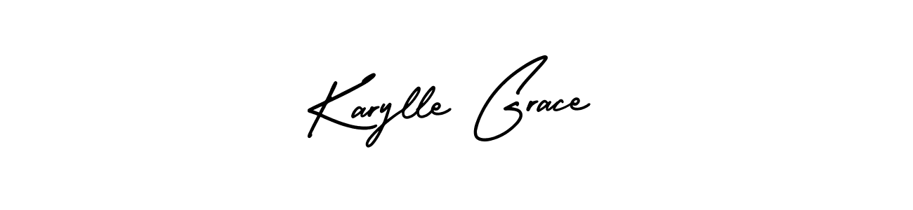 Best and Professional Signature Style for Karylle Grace. AmerikaSignatureDemo-Regular Best Signature Style Collection. Karylle Grace signature style 3 images and pictures png