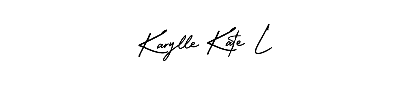 Similarly AmerikaSignatureDemo-Regular is the best handwritten signature design. Signature creator online .You can use it as an online autograph creator for name Karylle Kate L. Karylle Kate L signature style 3 images and pictures png