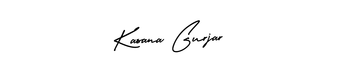 It looks lik you need a new signature style for name Kasana Gurjar. Design unique handwritten (AmerikaSignatureDemo-Regular) signature with our free signature maker in just a few clicks. Kasana Gurjar signature style 3 images and pictures png