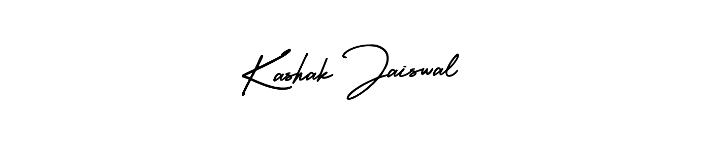 You should practise on your own different ways (AmerikaSignatureDemo-Regular) to write your name (Kashak Jaiswal) in signature. don't let someone else do it for you. Kashak Jaiswal signature style 3 images and pictures png