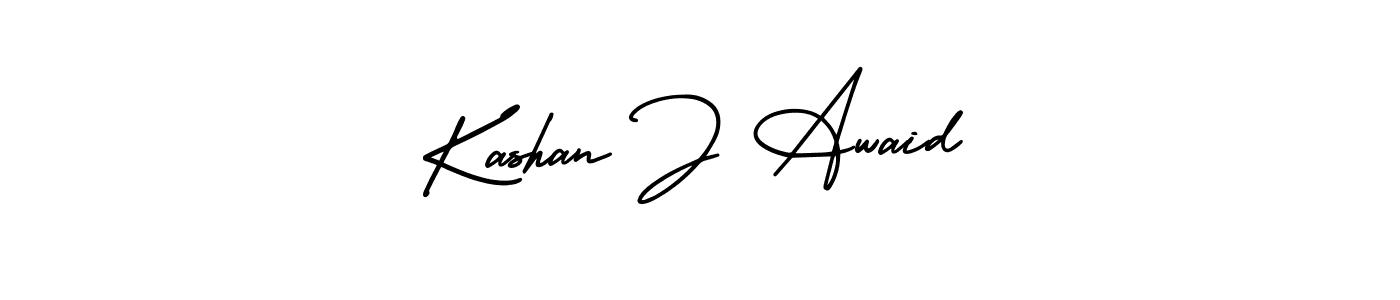 Make a beautiful signature design for name Kashan J Awaid. Use this online signature maker to create a handwritten signature for free. Kashan J Awaid signature style 3 images and pictures png