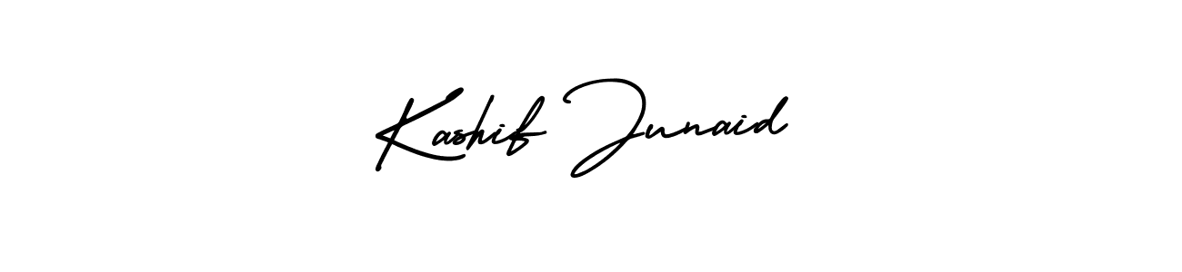 Kashif Junaid stylish signature style. Best Handwritten Sign (AmerikaSignatureDemo-Regular) for my name. Handwritten Signature Collection Ideas for my name Kashif Junaid. Kashif Junaid signature style 3 images and pictures png