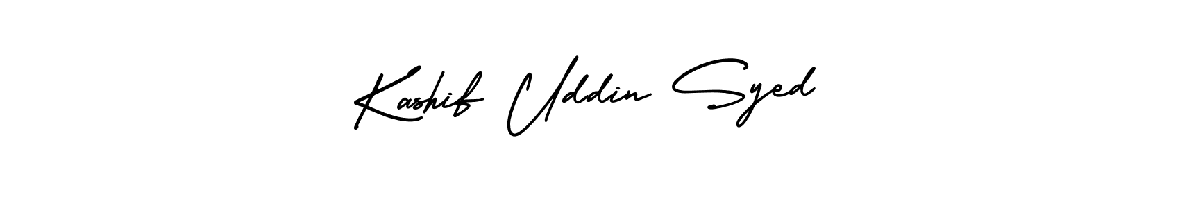 The best way (AmerikaSignatureDemo-Regular) to make a short signature is to pick only two or three words in your name. The name Kashif Uddin Syed include a total of six letters. For converting this name. Kashif Uddin Syed signature style 3 images and pictures png
