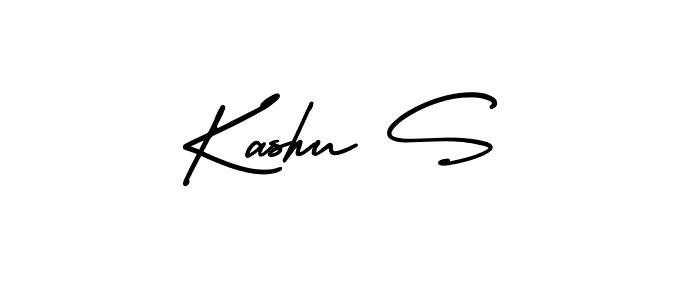 Use a signature maker to create a handwritten signature online. With this signature software, you can design (AmerikaSignatureDemo-Regular) your own signature for name Kashu S. Kashu S signature style 3 images and pictures png