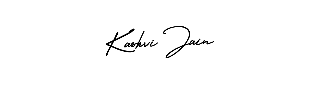 You should practise on your own different ways (AmerikaSignatureDemo-Regular) to write your name (Kashvi Jain) in signature. don't let someone else do it for you. Kashvi Jain signature style 3 images and pictures png