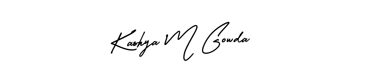 Make a short Kashya M Gowda signature style. Manage your documents anywhere anytime using AmerikaSignatureDemo-Regular. Create and add eSignatures, submit forms, share and send files easily. Kashya M Gowda signature style 3 images and pictures png