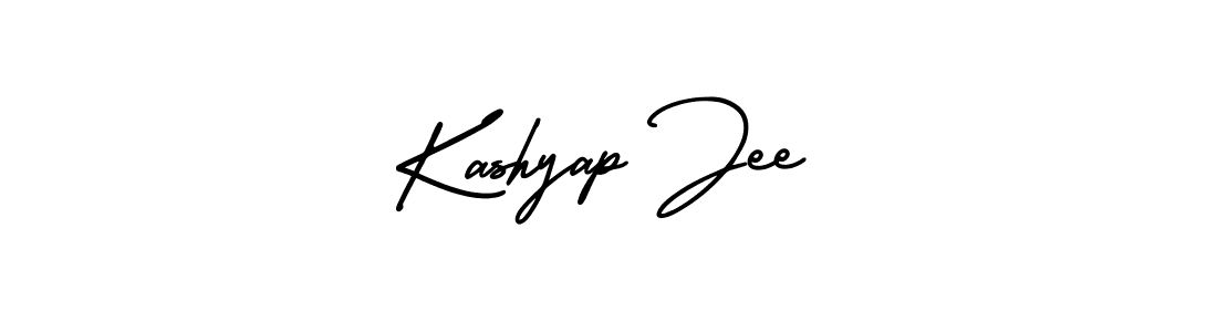 This is the best signature style for the Kashyap Jee name. Also you like these signature font (AmerikaSignatureDemo-Regular). Mix name signature. Kashyap Jee signature style 3 images and pictures png