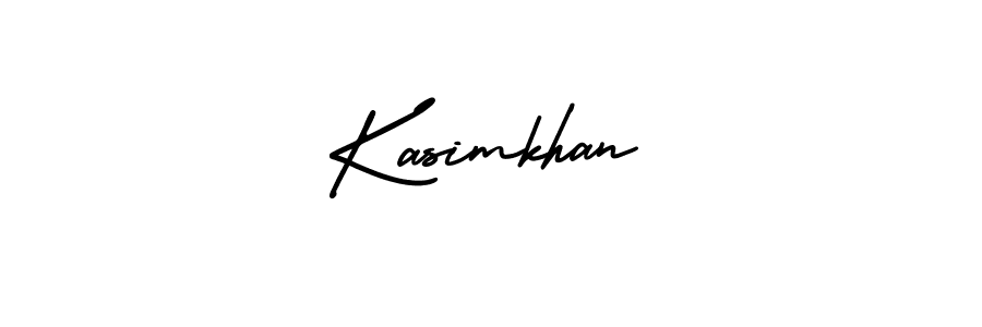 It looks lik you need a new signature style for name Kasimkhan. Design unique handwritten (AmerikaSignatureDemo-Regular) signature with our free signature maker in just a few clicks. Kasimkhan signature style 3 images and pictures png