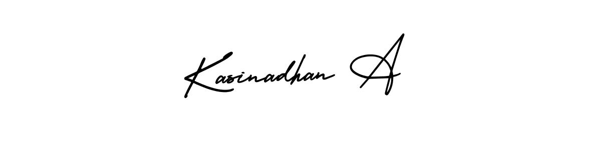 Use a signature maker to create a handwritten signature online. With this signature software, you can design (AmerikaSignatureDemo-Regular) your own signature for name Kasinadhan A. Kasinadhan A signature style 3 images and pictures png