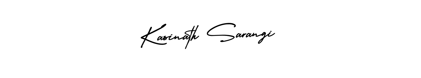 The best way (AmerikaSignatureDemo-Regular) to make a short signature is to pick only two or three words in your name. The name Kasinath Sarangi include a total of six letters. For converting this name. Kasinath Sarangi signature style 3 images and pictures png