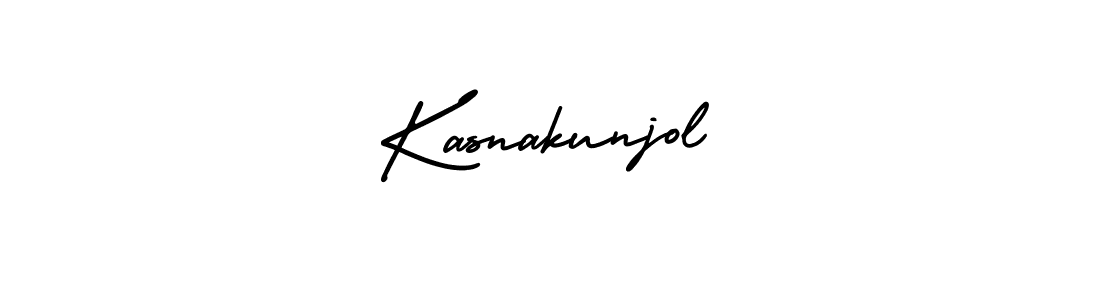 Make a beautiful signature design for name Kasnakunjol. With this signature (AmerikaSignatureDemo-Regular) style, you can create a handwritten signature for free. Kasnakunjol signature style 3 images and pictures png