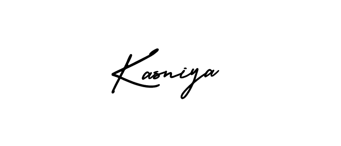 It looks lik you need a new signature style for name Kasniya. Design unique handwritten (AmerikaSignatureDemo-Regular) signature with our free signature maker in just a few clicks. Kasniya signature style 3 images and pictures png