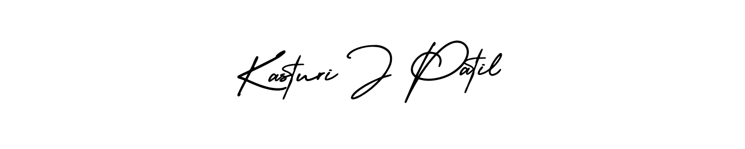 The best way (AmerikaSignatureDemo-Regular) to make a short signature is to pick only two or three words in your name. The name Kasturi J Patil include a total of six letters. For converting this name. Kasturi J Patil signature style 3 images and pictures png