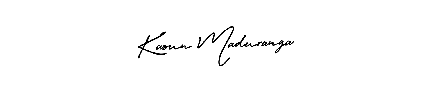 Kasun Maduranga stylish signature style. Best Handwritten Sign (AmerikaSignatureDemo-Regular) for my name. Handwritten Signature Collection Ideas for my name Kasun Maduranga. Kasun Maduranga signature style 3 images and pictures png
