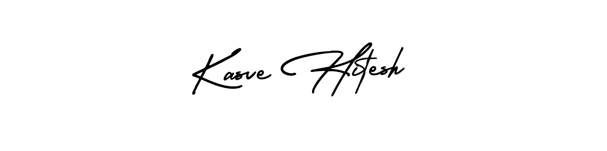 The best way (AmerikaSignatureDemo-Regular) to make a short signature is to pick only two or three words in your name. The name Kasve Hitesh include a total of six letters. For converting this name. Kasve Hitesh signature style 3 images and pictures png