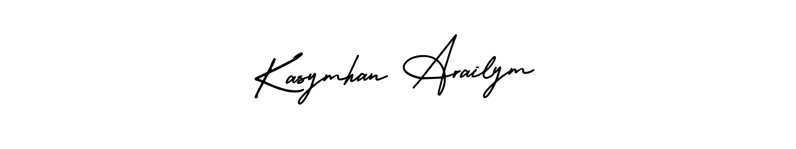 It looks lik you need a new signature style for name Kasymhan Arailym. Design unique handwritten (AmerikaSignatureDemo-Regular) signature with our free signature maker in just a few clicks. Kasymhan Arailym signature style 3 images and pictures png