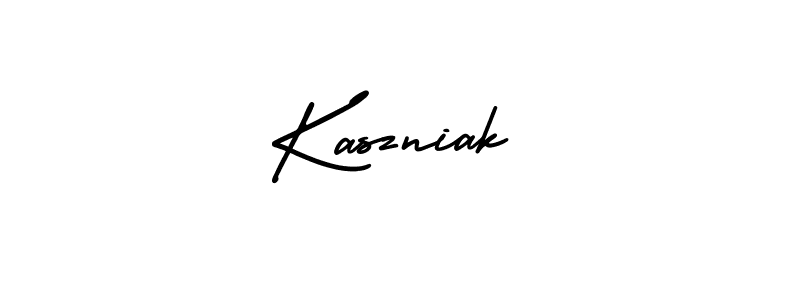 Create a beautiful signature design for name Kaszniak. With this signature (AmerikaSignatureDemo-Regular) fonts, you can make a handwritten signature for free. Kaszniak signature style 3 images and pictures png